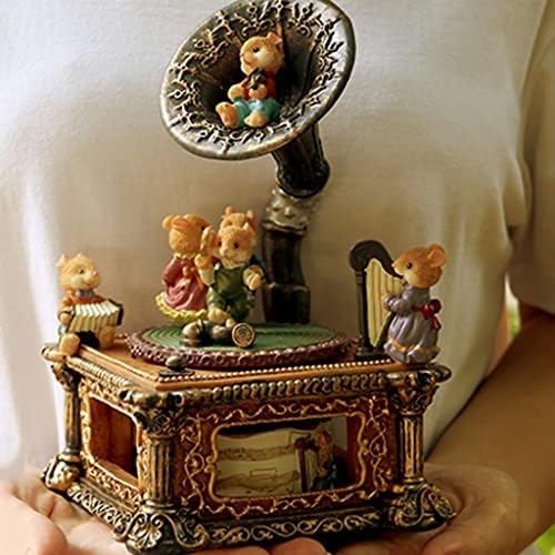 LMMDDP Vintage Gramophone Music Box clássico Octave Box Girls Princess Birthday Gift Girlffriner namorada BFF