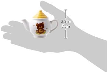 Conjunto de chá de porcelana de urso de mel de schylling, amarelo