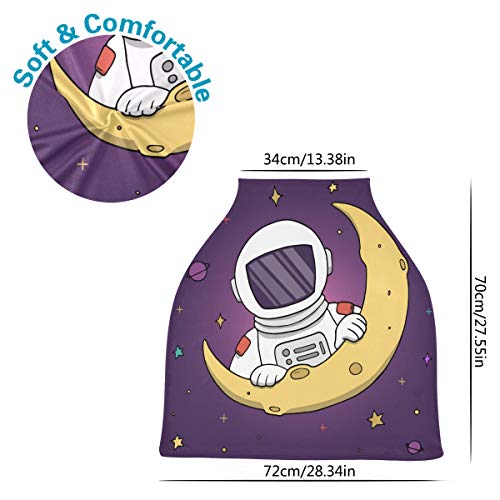Astronaut Moon Baby Car Seat Covers - Lenço da amamentação, carrinho de compras, dossel de carro de uso múltiplo, para bebês