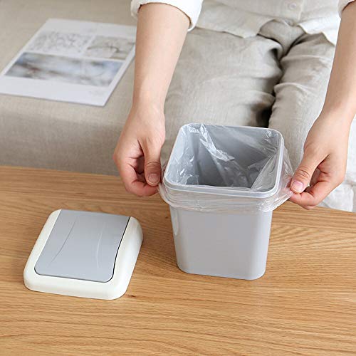 Zukeeljt lixo lata lixo lixo lata de banheiro lata lata de desktops mini forma quadrada armazenamento de lixo pode desperdiçar acessórios de cozinha de lixeira