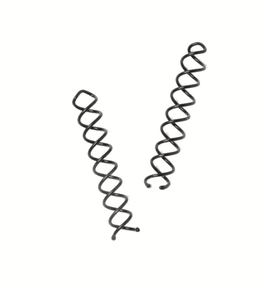 Par de torção em espiral grande nos pinos de cabelo clipe de 7,5 cm