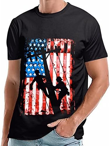 Camisetas de treino de verão bmisegm para homens tshirts masculinos camisetas de bandeira americana