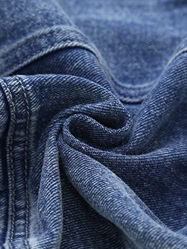 OyoAngen Girl de largura de cintura alta Zipper plissado Mini saia jeans com bolso