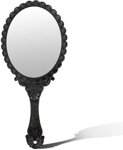 Topyhl 2pcs espelho portátil vintage, espelhos decorativos pequenos de mão para maquiagem de rosto