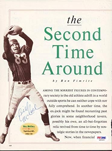 Bill McColl Página de revista autografada foto de Chicago Bears PSA/DNA #S40925 - Revistas NFL autografadas
