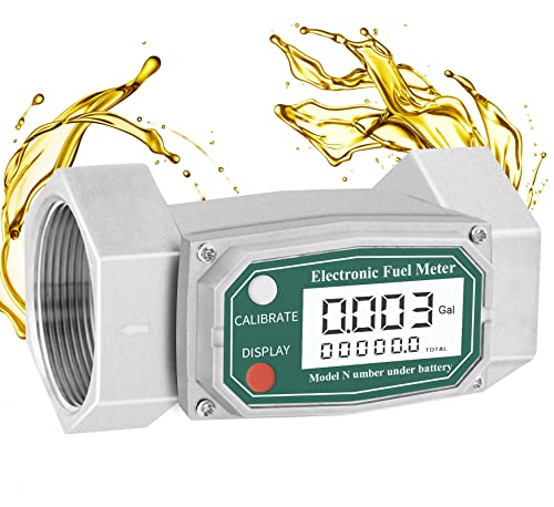 Medidor de fluxo de turbina epidioxi medidor de fluxo de combustível digital de combustível 16-132gpm liga de alumínio para a água