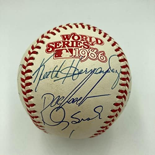 1986 A equipe do New York Mets World Series Champs assinou W.S. Baseball JSA COA - Bolalls autografados