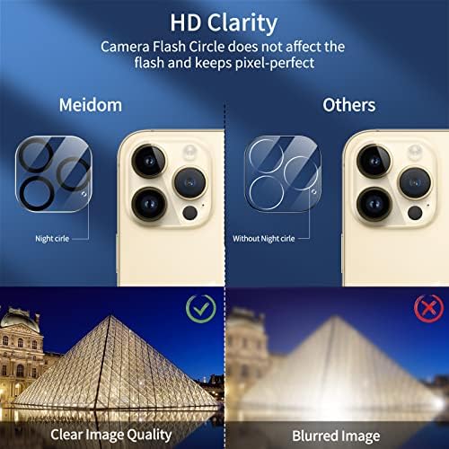 Meidom Camera Protective Film Compatível com o iPhone 12 Pro Camera Film 2 peças, sem interferência para função flash, anti-arranha,