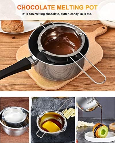 Pote de caldeira dupla de aço inoxidável para derreter chocolate, doces e fabricação de vela