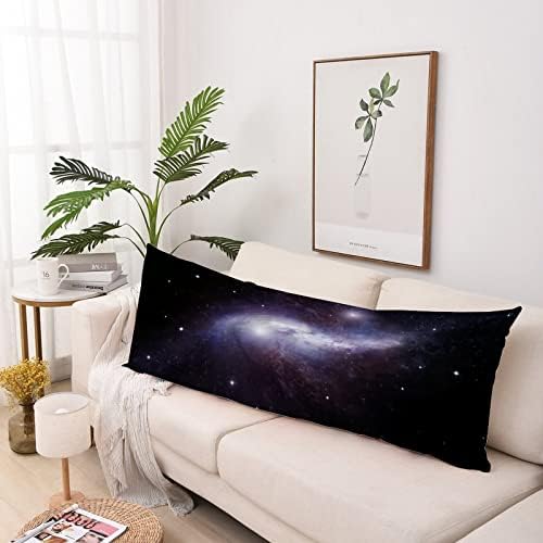 UTF4C Stars Planet Galaxy Body Pillow Capa algodão 20 x 54 adultos macios com travesseiro de zíper lavável travesseiro de cama comprido para mulheres grávidas Sofá Decoração de casa