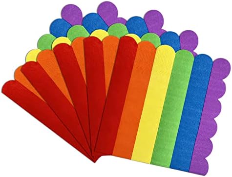 Rainbow Disponíveis Gabinetes de Partidos de Partimento para Almoço Dinneral Dinneral Guardanapos, 6.5x6.5in 3-Ply 40 Peças