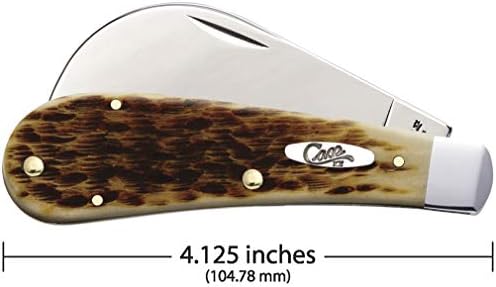 Caso XX WR Pocket Knife Amber Bone Hawkbill Pruner Item 249 - - Comprimento fechado: 4 polegadas