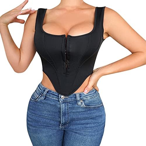 FVOWOH Bustier Crop Bra Bra Plus Size Roupa de clubes sexy de cor sólida Moda de moda bustier Bustier Corp Crop Top Club