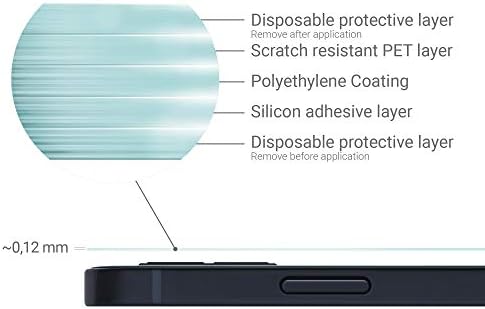 Conjunto Kwmobile de tampas traseiras 3x compatíveis com Apple iPhone 12 - Pacote de protetor de tela traseira Filmes