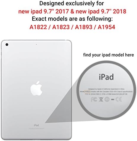 ULAK iPad 6º estojo de 5ª geração, iPad leve e leve do iPad 9.7 2018/2017 Casos Smart Stand Stand Auto Sleep/Wake