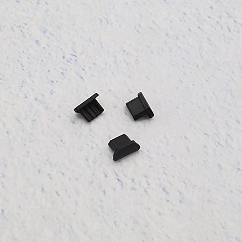 Crie IDEA 10 Definir plugue anti-pó USB e fone de ouvido de 3,5 mm de borracha preto para dispositivos Android