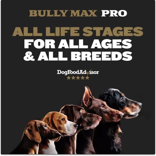 Bully Max Pro Dry Dro Dog e suplementos Pacote de combinação para ganho muscular e saúde, todos os estágios da vida, usados