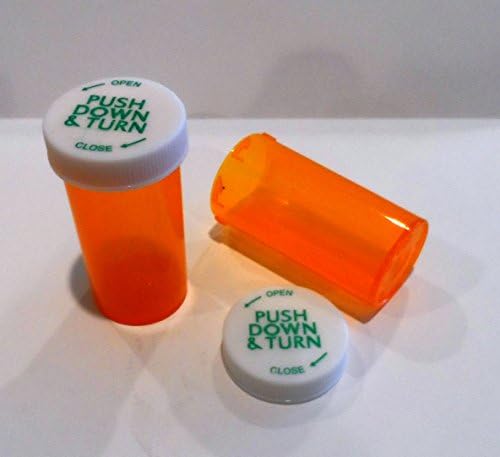 Frascos de prescrição plástica/garrafas 25 pacote com tampas maiores 13 dram size size-new