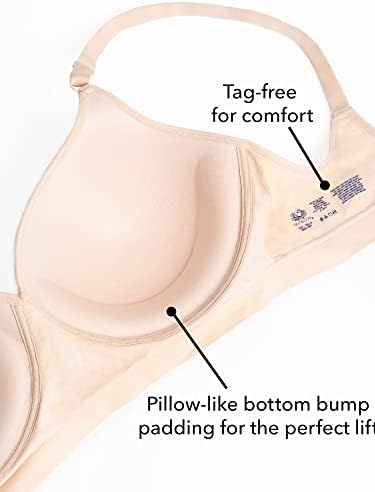 Fruto do Loom Women Feminless Wire Free Push-Up Bra