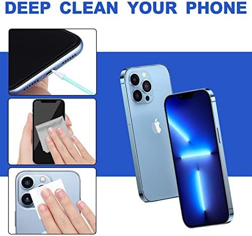 Kit de limpeza de telefones celulares, limpador de alto -falante para iPhone, ferramenta de limpeza de portas de