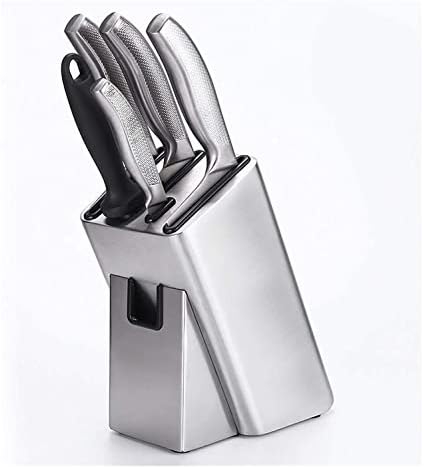 Utensílios de cozinha porta de faca de cozinha de aço inoxidável com tesoura 6 buracos Faca em casa Acessórios para