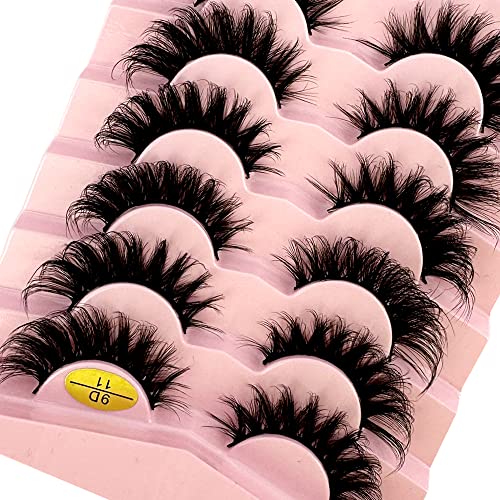 Hbzgtlad 7pairs segmentou meio cílios de mangá cílios 3d cílios claros de faixa natural visual chicote de vison cílios fofos cílios de olho de gato pacote cílios falsos