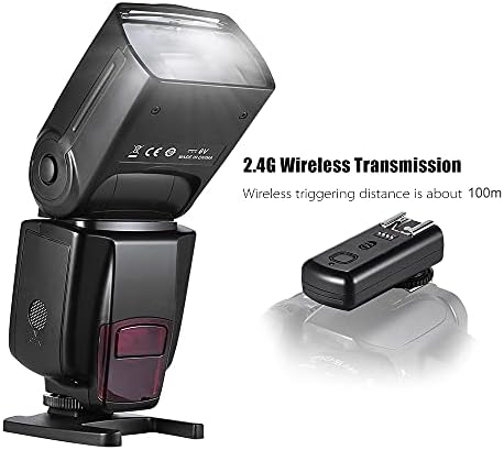 CAMNOON AD560 IV 2.4G Wireless Wireless Universal on Camera Speedlite Flash Light GN50 com gatilho flash para câmeras DSLR