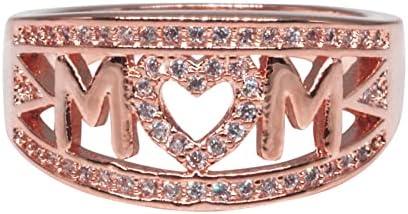 Separação de anel colorido de zircão letra amor anéis em forma de coração anel de resina