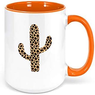 Cacto de Leopardo/Caneca de Café Boho/Projeto Sublimado/Copo/Presente Desert para ela