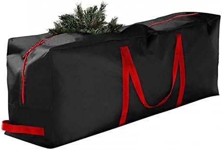 Sacos de lona com alças, sacos para armazenamento de proteção artificial com zíper com alças sacolas de árvore de árvore de Natal