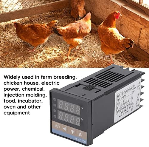 Controlador de temperatura de temperatura d'água do Vingvo PID Controlador de temperatura da fazenda digital Fácil de usar para incubatórios de aves de aves