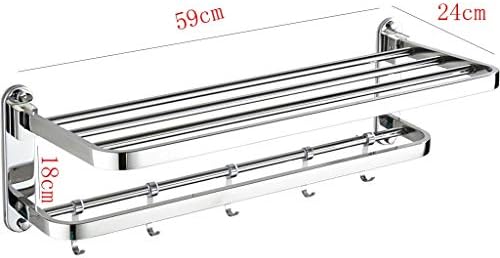Omoons aço inoxidável montado na parede Toalha de toalha escovada prateleira de toalhas de toalhas de toalhas de toalhas hotel