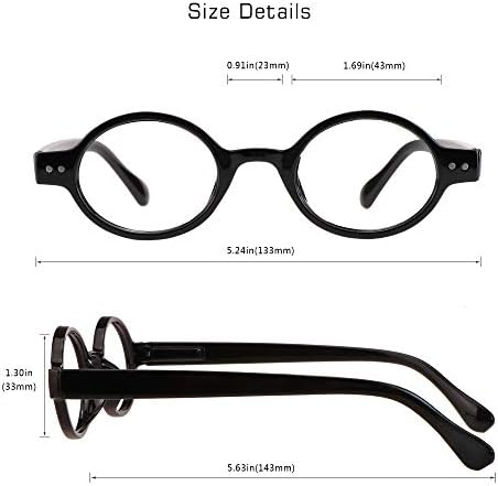 VisionGlobal 5 pares lendo óculos com dobradiça de primavera, óculos de bloqueio de luz azul para mulheres/homens, quadro