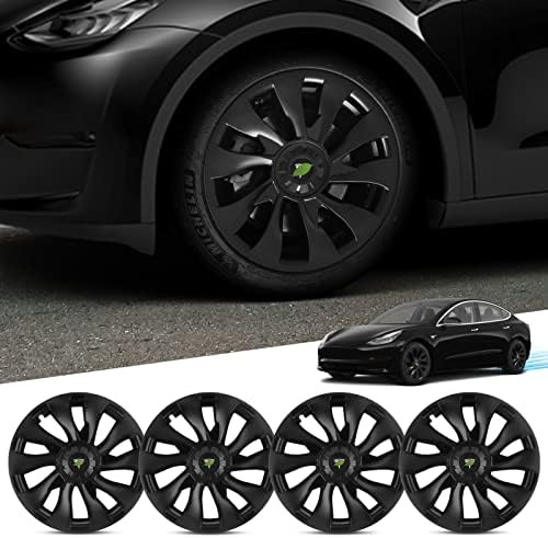 OCTOMO 4PCS Hubcaps para Tesla Modelo 3 Campa de roda, kit de tampas de reposição de aro de 18 polegadas Rim