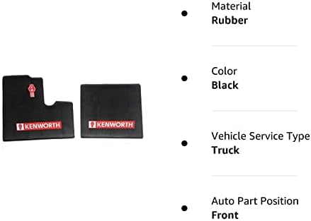 Kenworth OEM Black Rubber Floor tapetes com logotipo se encaixa em todos os modelos T600 T800 W900 anos até 2000 modelo - para qualquer clima / terreno