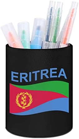 Bandeira da Eritreia impressa portador de caneta Lápis de copo para organizador de mesa copo de escova de maquiagem para o escritório
