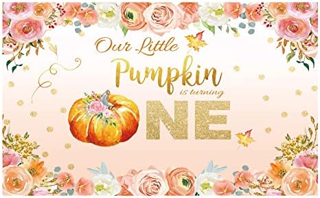 FunnyTree Little Pumpkin está girando um cenário de princesa floral bebê menina 1ª primeira festa de festa fotografia Autum