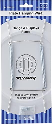 Cabide de placa montável em aço inoxidável Plymor, 8 h x 3 W x 0,5 , pacote de 6