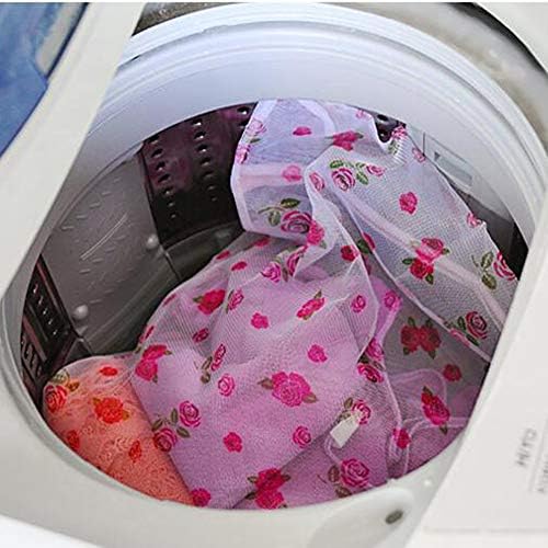 Sacos de lavagem de lavanderia coloridos com zíperes protegendo sutiãs em máquina de lavar, atacado-100 pcs-l
