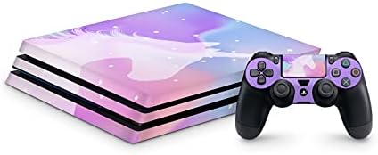 Compatível com a pele do PS4 Pro para console e controladores por Zoomhitskins, a mesma qualidade do decalque para carros, unicorn