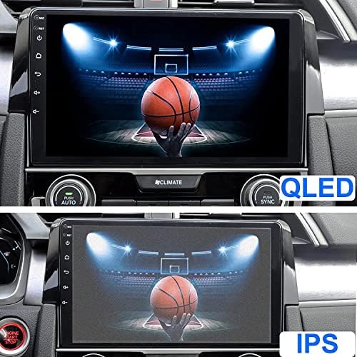 Double Din Touchscreen Carcreen Estéreo - Receptores de áudio de carro de 10 polegadas destacáveis, jogador de rádio de carro QLED flutuante com Apple CarPlay, Android Auto, Bluetooth, câmera de vista traseira ao vivo, canal de 5,1