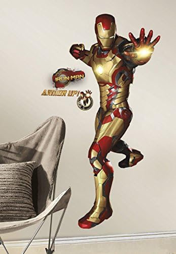 Marvel Super -Heróis Vingadores Comic - Guerras Civis - Capitão América VS Pacote de adesivo de parede gigante de Homem de Ferro