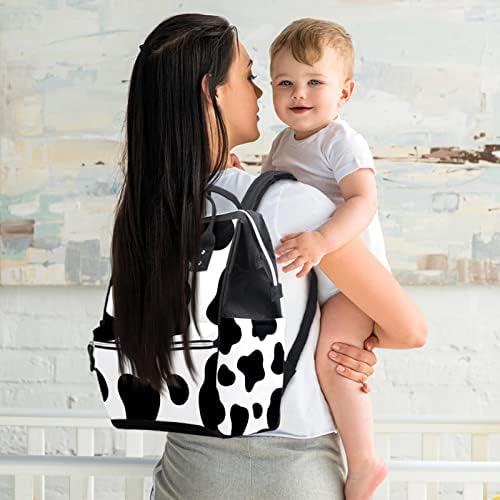 Mochila VBFOFBV Backpack de Bolsa, Bolsas de Nappha Bolsas de Viagem Multifuncional, Unissex e Elegante, Animal Preto Branco Prinha