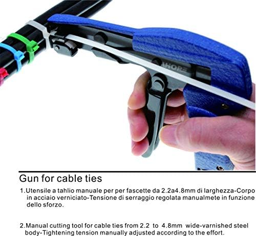 Ferramentas de instalação da gravata do cabo, ferramenta de amarração do cabo, pistola de gravata e ferramenta de tensionamento e corte para amarração de cabo de nylon plástico ou prendedores