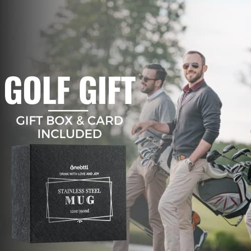 Presentes de golfe para homens únicos e engraçados Presentes de golfe 12 onças caneca de aço inoxidável
