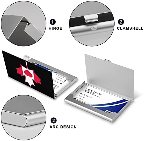 Bandeira de folha de bordo do Canadá e titular de cartão de negócios do coração Silm Case Profissional Metal Name Card Card