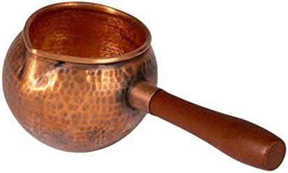 Weilaikeqi Cobper Turkish Greek Coffee Pot Wooden Handle, cafeteira de fogão pesado, estilo B