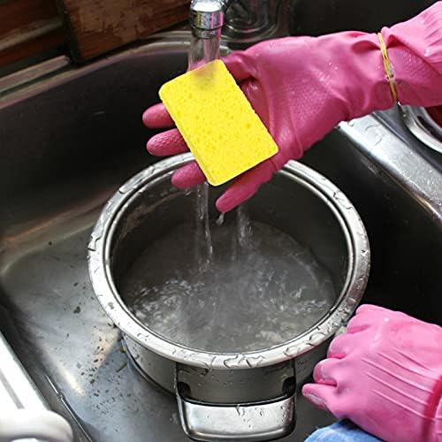 Toalhas doiTool 12pcs Esponja de cozinha lavagem de pratos Limpeza esponjas de lavagem Plaças de lavagem de lavagem Panos de panos de panos para limpeza de suprimentos domésticos Esponja de limpeza de cores variadas