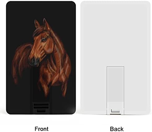 Retrato cavalo USB 2.0 Flash-DRIVES Memory Stick Stick Credit Card Shap