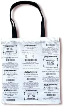 CVS Recebimento de sacola de tela, sacolas de supermercado reutilizáveis, sacolas engraçadas para compras, praia, faculdade